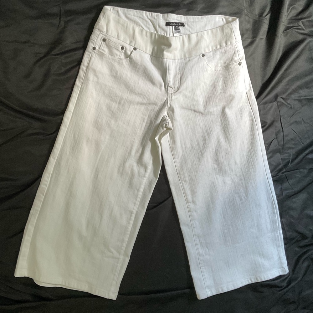 Chadwicks Classic Wide Leg White Trousers